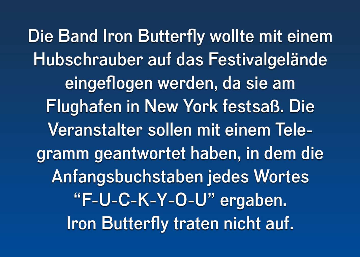 Fakten über Woodstock