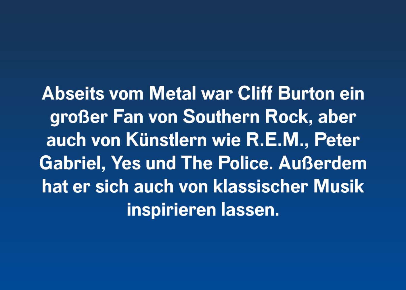 Fakten über Cliff Burton