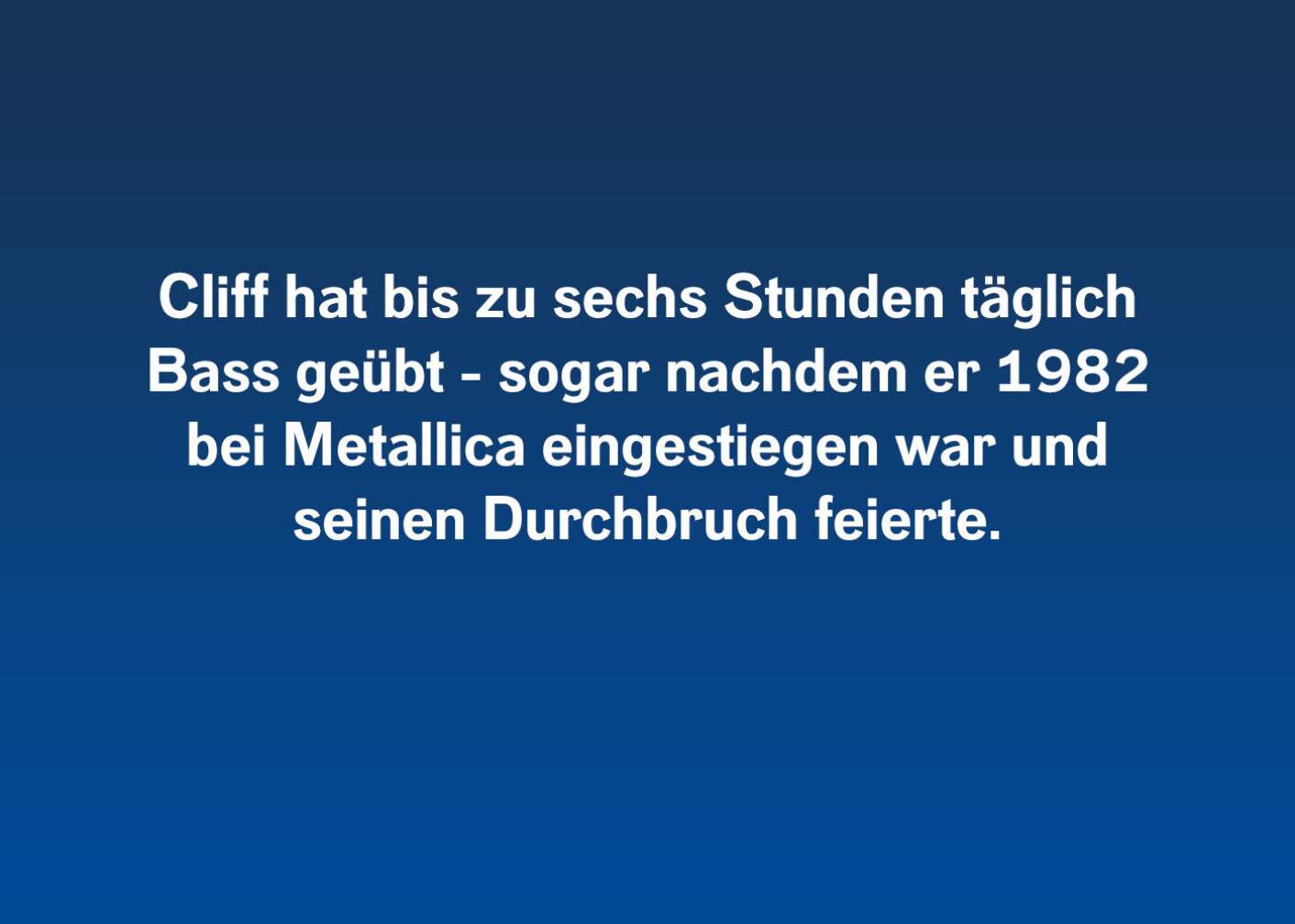 Fakten über Cliff Burton