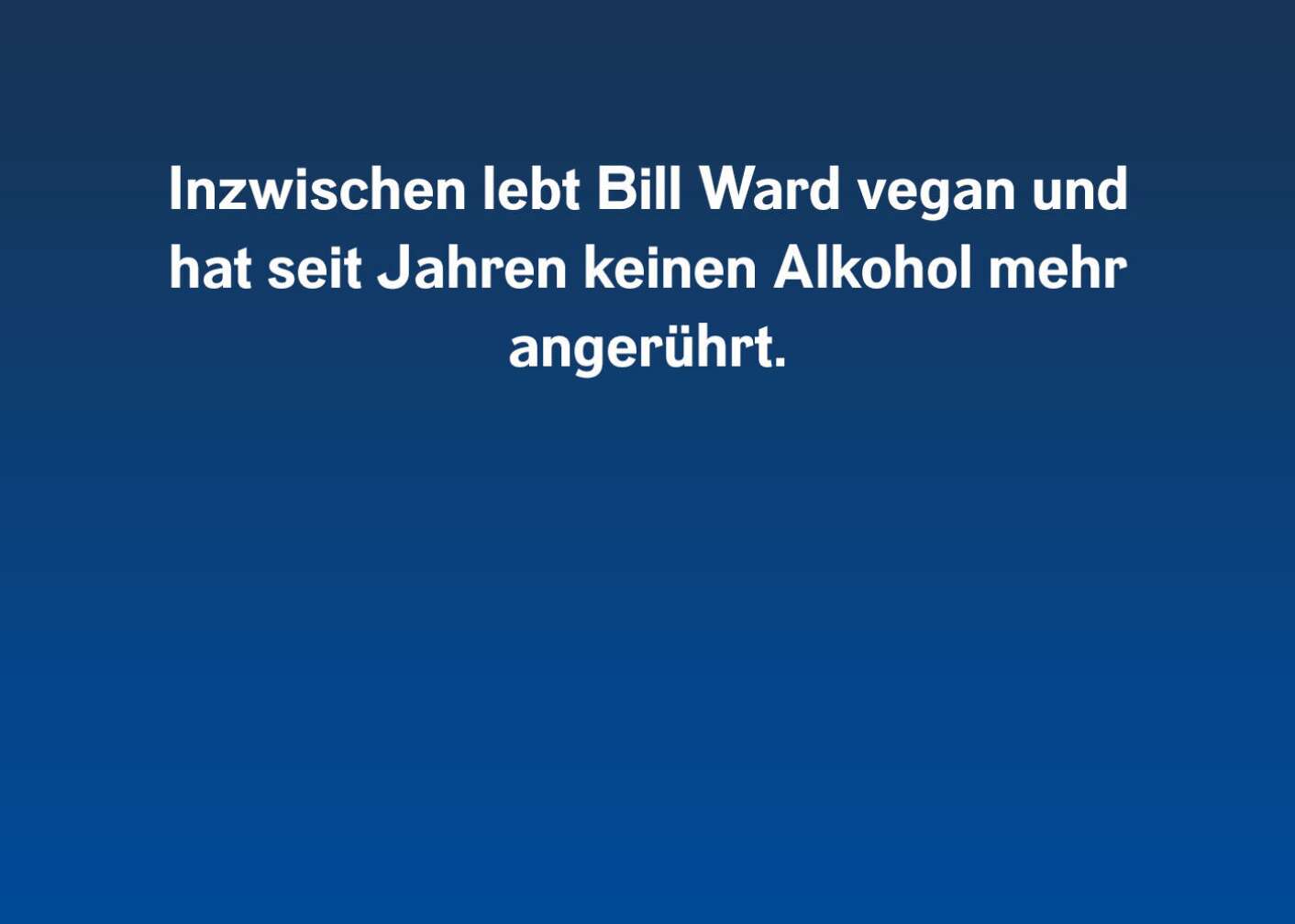 Fakt über Bill Ward als Fließtext