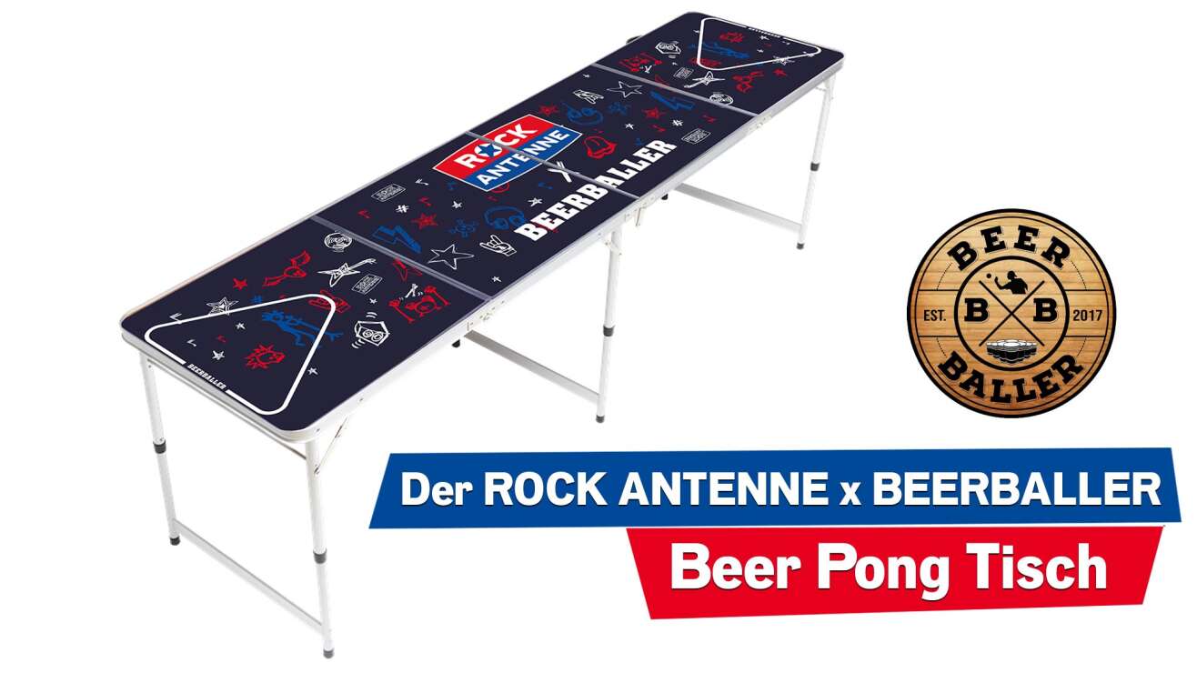 Ausverkauft: ROCK ANTENNE Hamburg x BEERBALLER Beer Pong Tisch