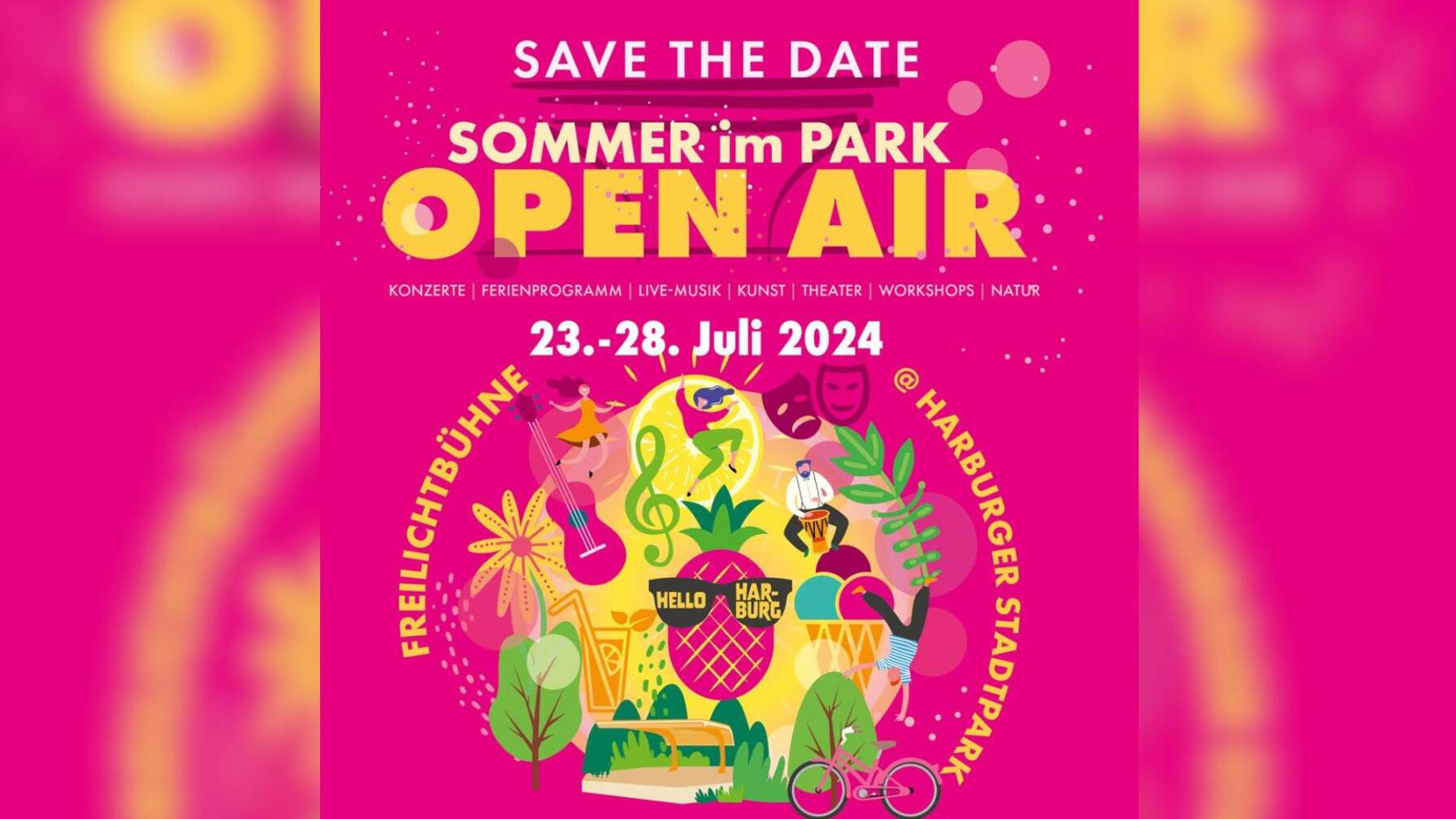 Plakatfoto vom Sommer im Park Open Air