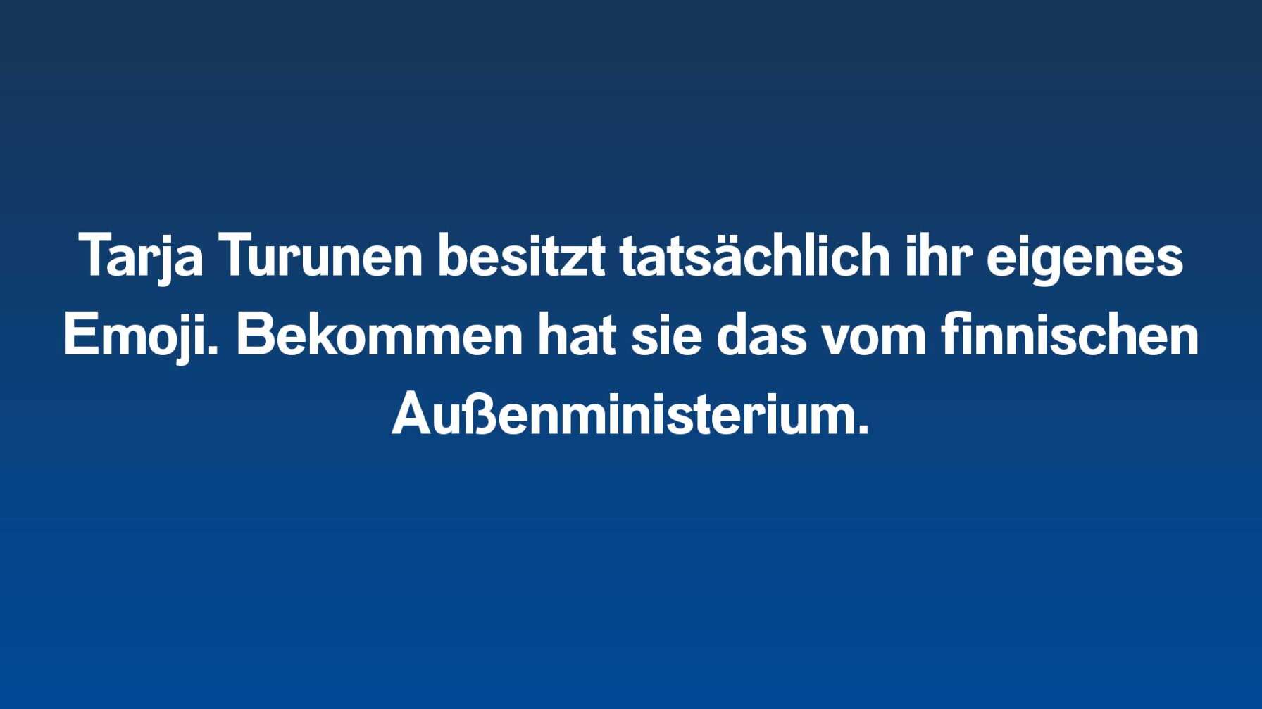 Tarja Turunen besitzt tatsächlich ihr eigenes Emoji. Bekommen hat sie das vom finnischen Außenministerium.