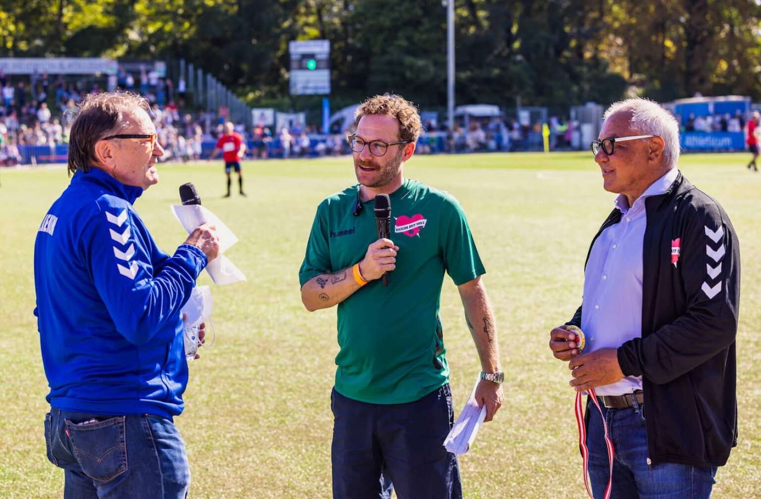 Foto von der Charity Fußball Aktion KICKEN MIT HERZ im September 2021