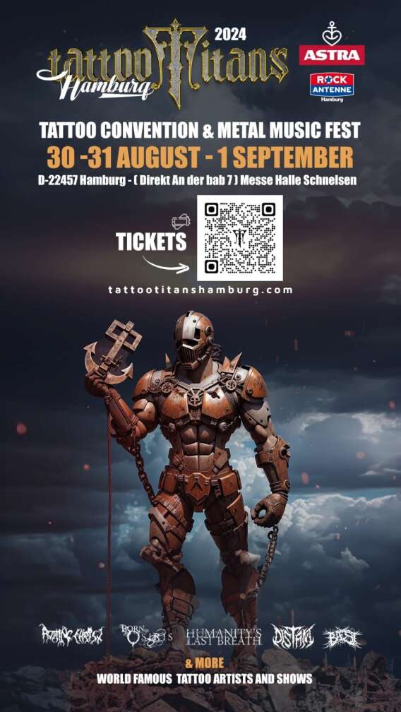 Poster der Tattoo Convention Tattoo Titans Hamburg 2024