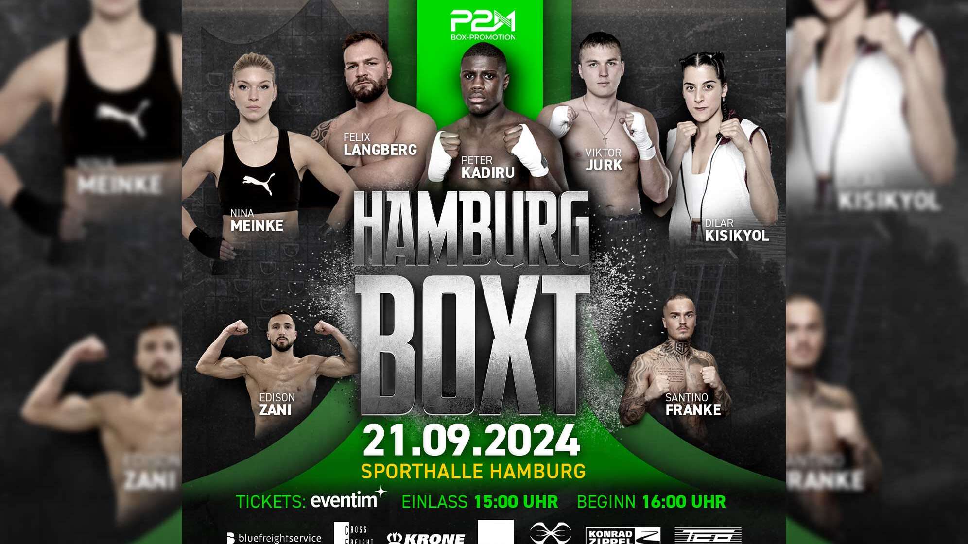 Poster für das Event Hamburg boxt vol 4 am 21.09.2024 in der Sporthalle Hamburg