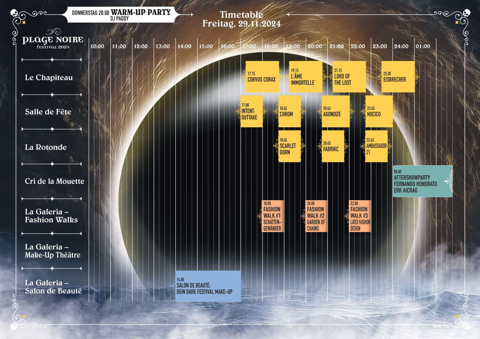 Der Timetable vom Plage Noire 2024 vom Freitag