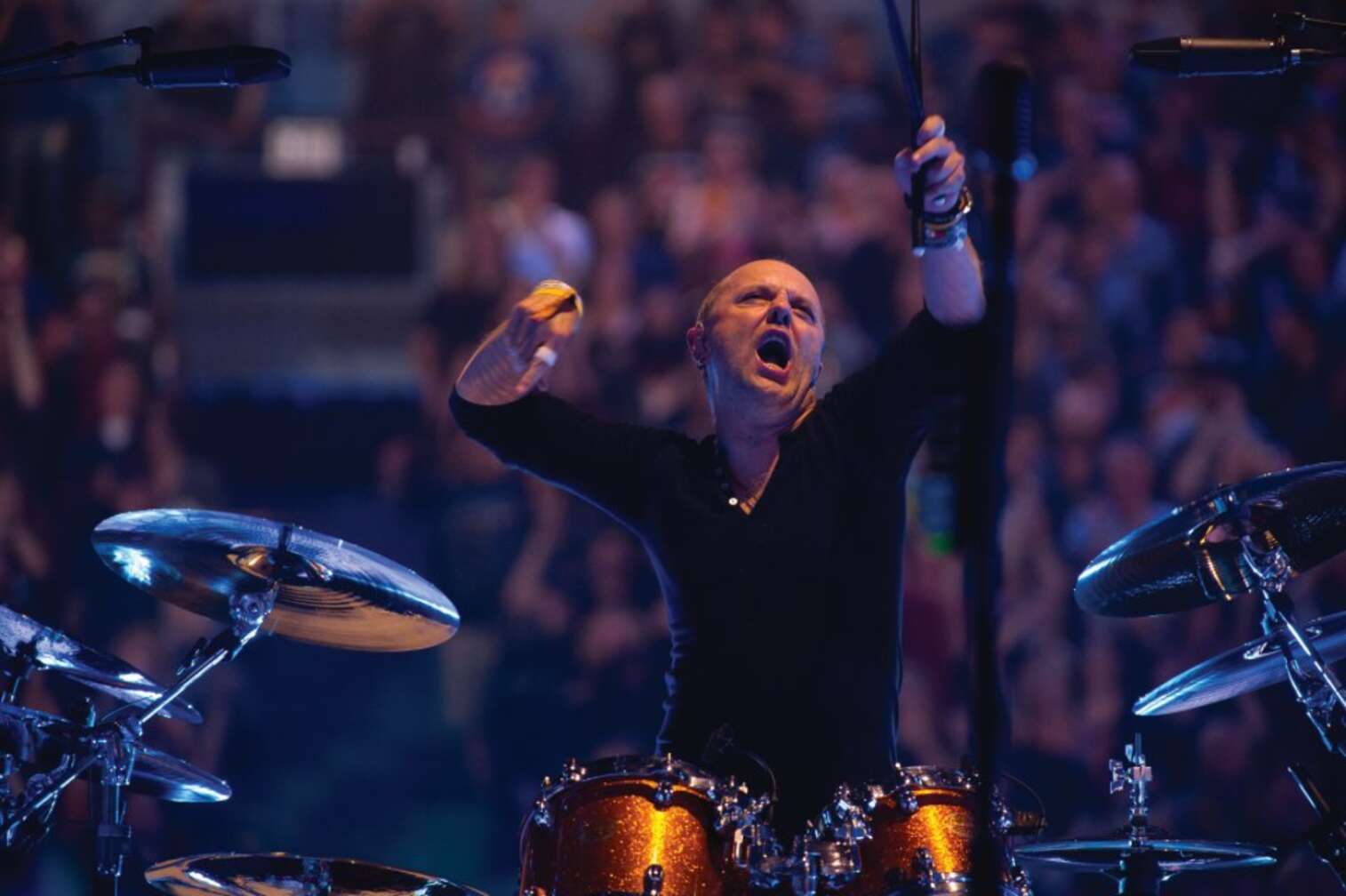 Schlagzeuger von Metallica bei einer Live-Show