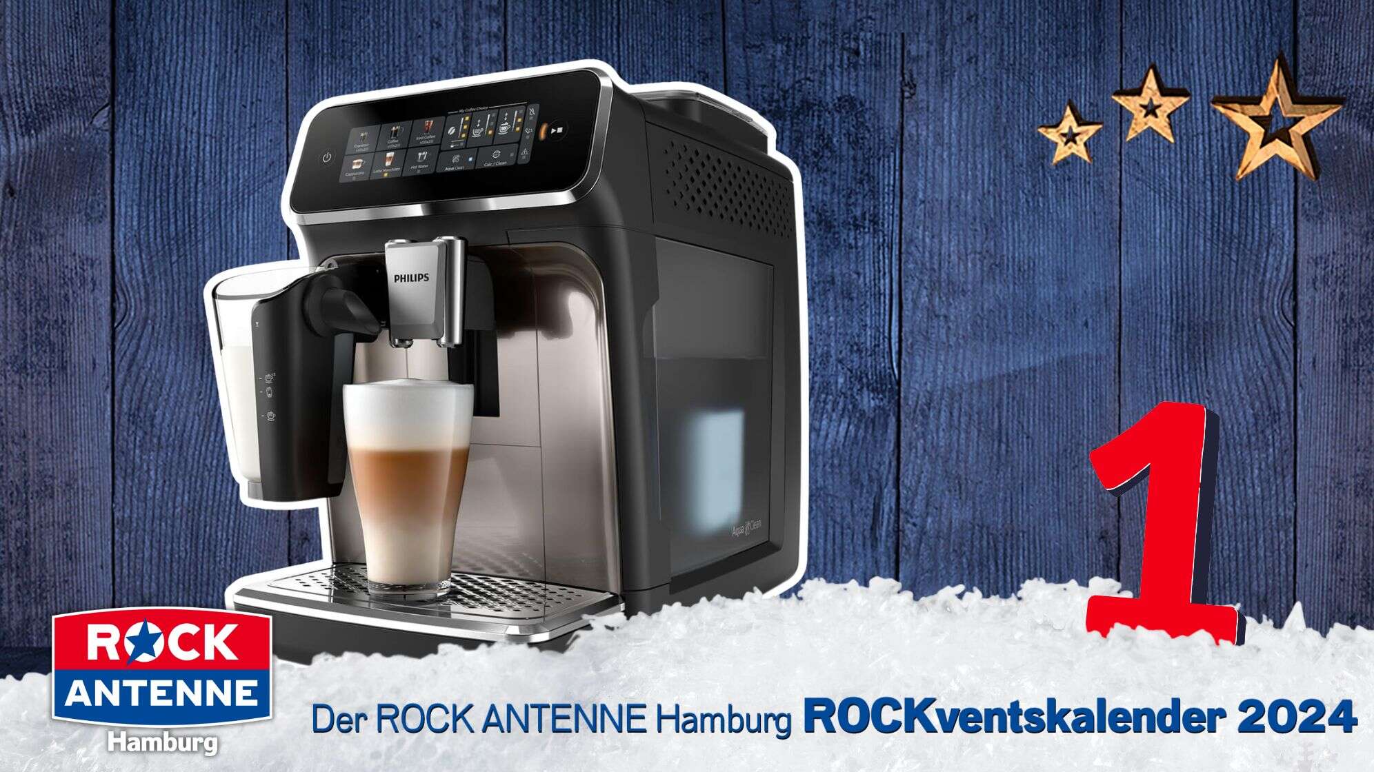 ROCK ANTENNE Hamburg ROCKventskalender Türchen 1: Ein Kaffeevollautomat von Philipps