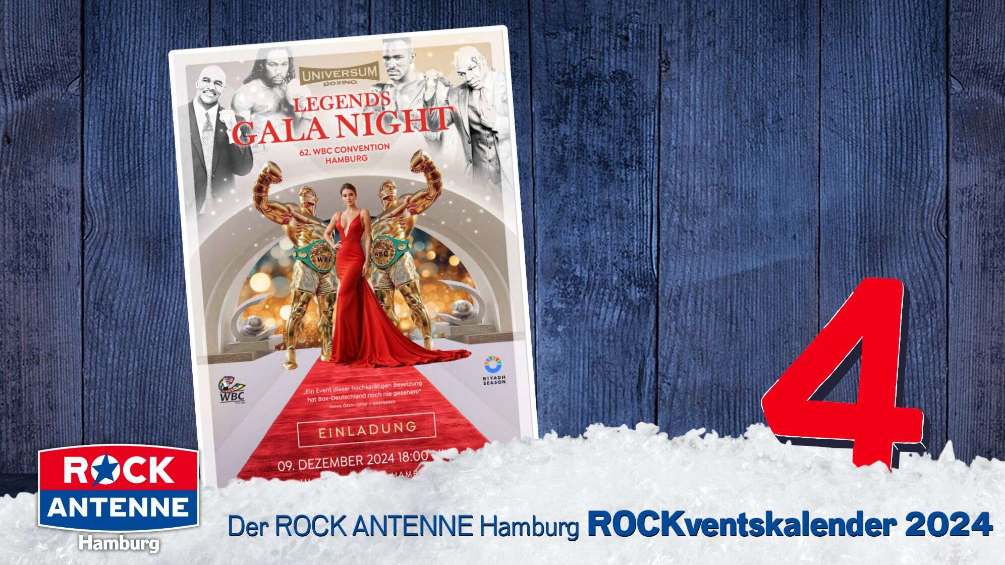 Das Rockventskalender Türchen 2024 Nr. 4: Tickets für die Legends Gala Night am 09.12.2024 in Hamburg