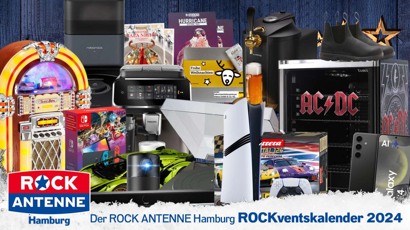 Der Original ROCK ANTENNE Hamburg ROCKventskalender 2024: Täglich Geschenke sichern!